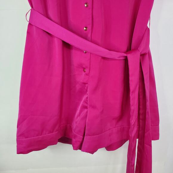 EEsome Fuscia Romper size M short sleeve belt with pockets - Picture 3 of 10
